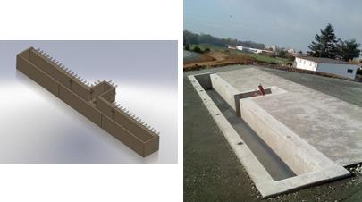 Fosse préfabriquée pour grille de départ