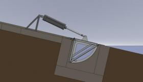 Grille sécurisée avec vérin au dessus